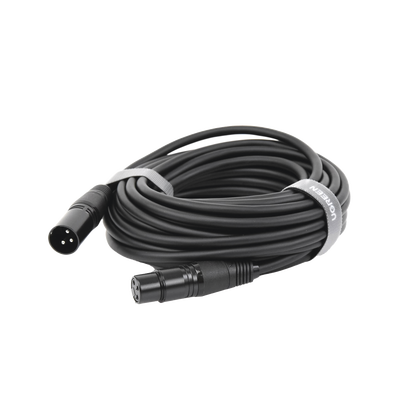 Cable para Micrófono XLR Tipo Canon Macho a Hembra / 10 Metros / Plug & Play / Antiinterferencias / Triple Blindaje / Alta Calidad / Color Negro