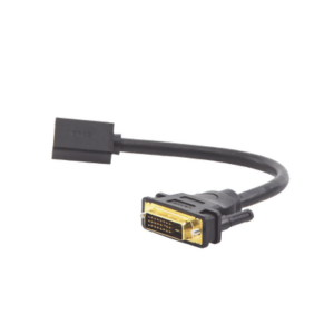Convertidor DVI macho a HDMI hembra / Bidireccional / DVI 24+1 / 1080P@60Hz / Largo 22cm / Negro