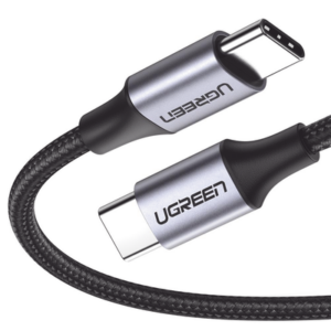 Cable USB-C a USB-C / 1 Metro / Carcasa de Aluminio / Nylon Trenzado / Transferencia de Datos Hasta 480 Mbps / Soporta Carga Rápida de hasta 60W