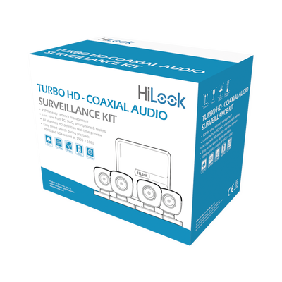 (MICRÓFONO Integrado) Kit TurboHD 1080p Lite / DVR 4 canales / Audio por Coaxitron / 4 Cámaras Bala de Policarbonato con Micrófono Integrado - Image 2