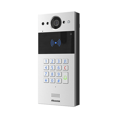 Video portero SIP con teclado y lector de tarjetas / Notificación a app / Notificación por llamada telefónica / Configuración en la nube