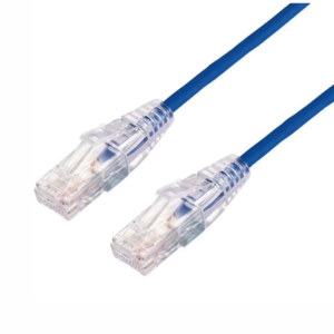 Cable de Parcheo Slim UTP Cat6A - 0.5 m Azul, Diámetro Reducido (28 AWG)