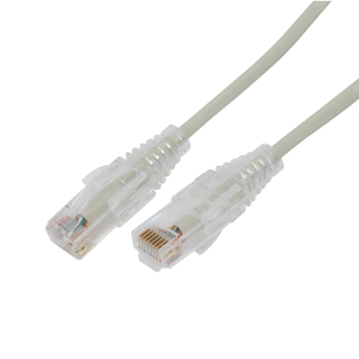 Cable de Parcheo Slim UTP Cat6A - 1 m Gris, Diámetro Reducido (28 AWG) - Image 3