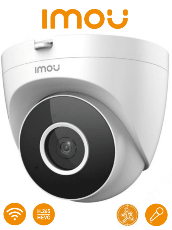 IMOU Turret SE - Camara IP Domo Wifi de 2 Megapixeles/ Lente de 2.8 mm/ 92 Grados de Apertura/ Micrófono Integrado/ IR de 30 Metros/ Detección de Humanos/ Notificaciones/ Uso Interior/ Ranura MicroSD/ #LoNuevo