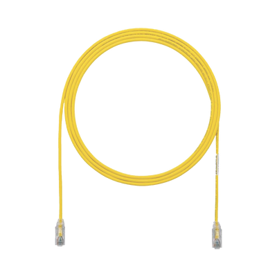 Cable de Parcheo TX6, UTP Cat6, Diámetro Reducido (28AWG), Color Amarillo, 1ft - Image 2