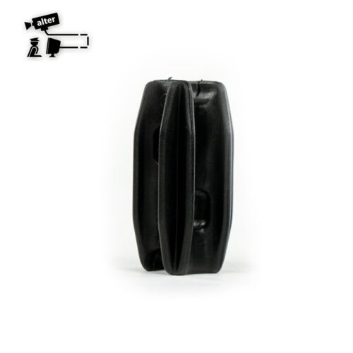 AISLADOR DE ESQUINA PARA POSTE DE 1/2pulg O 3/4pulg COLOR NEGRO PARA CERCAS ELECTRIFICADAS. ALTER ALT-AIS3 VENTA POR PIEZA