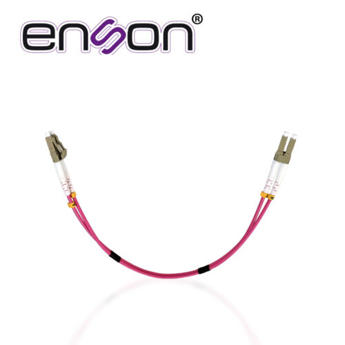 JUMPER DE FIBRA OPTICA ENSON ENS-JUMP030MM4 FORRO DE PVC TIPO DE FIBRA MULTIMODO OM4 50/125 MICRAS CONECTORES LC DUPLEX - LC DUPLEX LONGITUD 1 PIE - 30 CMS