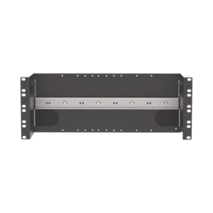 Soporte Industrial Para Instalar Equipos de Montaje en Riel DIN, Para Racks o Gabinetes Estándar de 19in, de 4UR, Color Negro