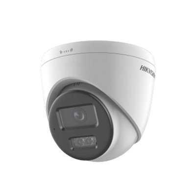 Turret IP 6 Megapixel / Lente 2.8 mm / Dual Light (30 mts IR + 20 mts Luz Blanca) / Micrófono Integrado / ACUSENSE Lite / Exterior IP67 / H.265 / PoE / ONVIF / Micro SD