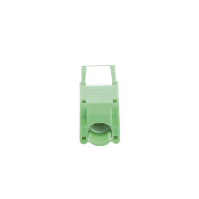 Módulo Jack Keystone Cat6A (toolless), con terminación en ángulo 180 º Color Verde, Compatible con Faceplate y Patchpanel Linkedpro
