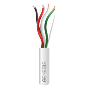 Bobina de 152 Metros / Cable de Cobre / 4x18 AWG / Riser / Para Interior / Color Blanco / Para Aplicaciones de Alarmas de Intrusión/Control de Acceso/ Automatización / Interfonos y Tv Porteros
