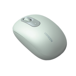 Mouse Inalámbrico 2.4G 800/1200/1600/2400 DPI / Función de 3 botones / Alcance 10m / Silencioso / Ergonómico / Anti-caída y Anti-interferencias / Color Verde / Batería Alcalina AA (incluida).
