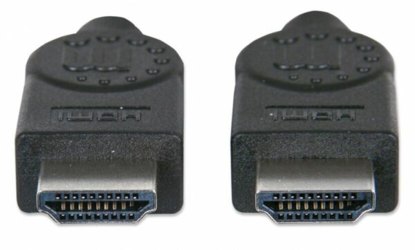 MANHATTAN 308816- Cable HDMI de Alta Velocidad de 1 Metro/ Resolucion 4K@30Hz/ Soporta 3D/ HDMI Macho a Macho/ Soporta Canal de Retorno de Audio (ARC)/ Blindado para Reducir Interferencia/