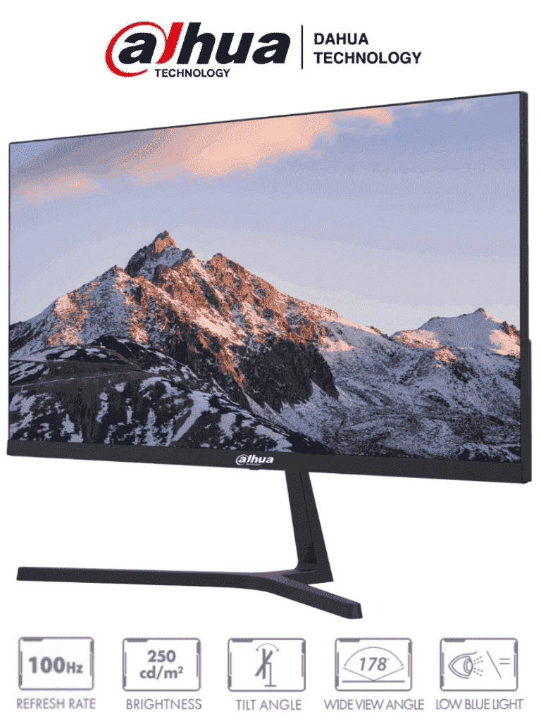DAHUA LM24-B200S - Monitor de 23.80 Pulgadas/ Ultra Delgado/ 1920×1080 (FHD)/ Angulo de Visualización de 178 Grados/ Altavoces Integrados/ HDMI&VGA/ Diseño de Micro Bisel/ #LoNuevo