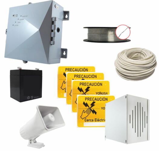 Kit Basico Cerca Energizador Para Hasta 50 Metros Sin Postes