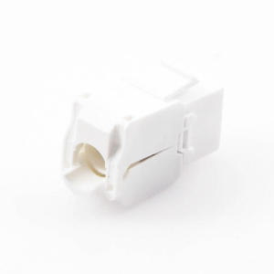 Módulo Jack Keystone Cat6A (toolless), con terminación en ángulo 180 º Color Blanco, Compatible con Faceplate y Patchpanel Linkedpro