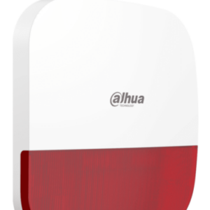 DAHUA DHI-ARA13-W2 - Sirena Inalámbrica para Exterior con Estrobo Rojo/  110dB / Múltiples sonidos de Alarma/ IP65/ Alarma de Batería Baja/  #AlarmasDahua