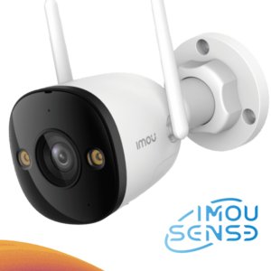 IMOU Bullet 3 5MP - Cámara IP Bullet Wifi de 5 Megapíxeles/ Full Color/ IMOU Sense/ Visión Nocturna Inteligente/ Audio Dos Vías/ Disuasión Activa/ 108 Grados/ 30 Mts de IR/ H.265/ IP67/ Detección de Humanos y vehículos/ Ranura para MicroSD/ #LoNuevo