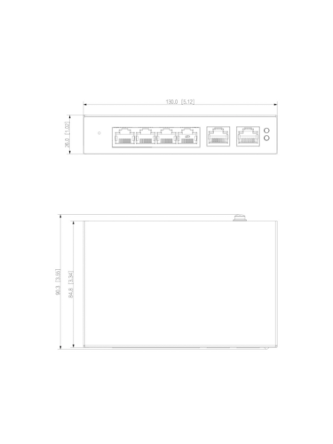 DAHUA CS4006-4ET-60 - Switch PoE de 6 Puertos Administrable/ 4 Puertos PoE 10/100/ 2 Puertos Uplink 10/100/1000/ 60 Watts Totales/ Administrable en la Nube por DoLynk Care/ PoE Hasta 250 Metros/ Carcasa Metalica/ Switching 4.8 Gbps/ #LoNuevo