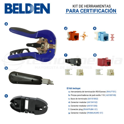 KIT DE HERRAMIENTAS PARA CERTIFICACION BELDEN BEL-TOOLSKIT INCLUYE LO NECESARIO PARA PRACTICA MODULO DE INSTALACION