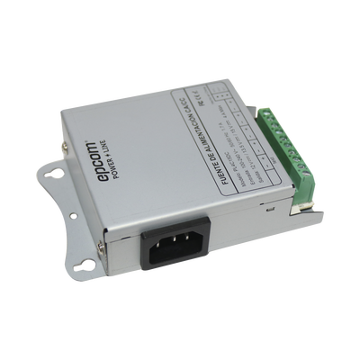 Fuente de Poder Metálica / Para 4 Cámaras / Ajustables a 12 o 13.5 o 15 Vcc / 4 Amperes / Instalación en Pared o Riel Din.