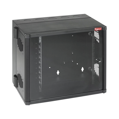 Gabinete AccessPlus de Montaje en Pared de 19in, Rieles Numerados y Roscados #10-32, Puerta con Ventana de Seguridad, 700 mm de Ancho, 637 mm de Profundidad, 12 UR, Color Negro - Image 3