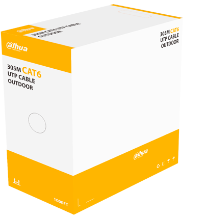 DAHUA PFM920-6U - Bobina de Cable UTP para Exterior Cat6/ 100% Cobre/ 305 metros/ Color Negro/ Cubierta Exterior MDPE/ Cumple con Estandares ANSI/TIA 568-C.2/ RoSH/ Retardante de Flama/ #LoNuevo