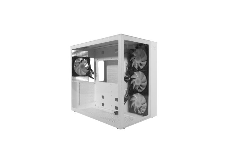 Gabinete  - GABINETE GAMING NACEB WHITE NOVA  NA-0633 CRISTAL TEMPLADO - MICRO, MII, ATX; USB 3.0 Y TIPO C