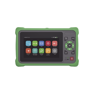 OTDR Touch para Pruebas en los Enlaces de Fibra Óptica / Longitudes de onda  1310nm y 1550nm / Incluye Función VFL / Incluye Función OPM / Incluye Función de Mapeo de cables de Red RJ45 / Recargable