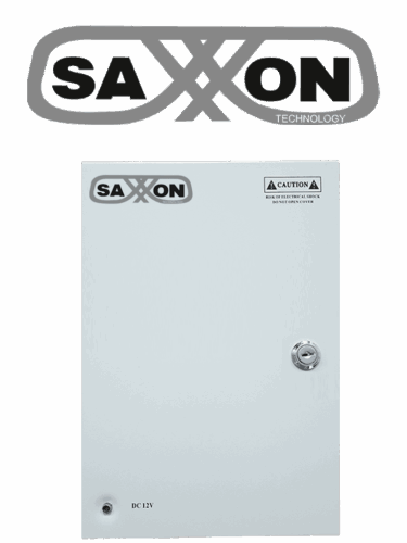 SAXXON SX10A18CH - Fuente de Poder Profesional 12 VCD / 10 Amperes / 18 Canales / 0.5 Amperes por Canal / Protección contra Sobrecargas / Led Indicador de Funcionamiento