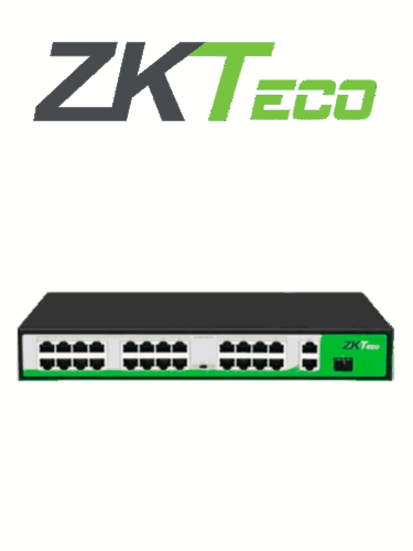 ZKTECO PE242300C - Switch de 24 Puertos Fast Ethernet PoE AF - AT / 2 Puertos RJ45 10/100/1000M + 1 Puerto SFP 1G / PoE+ hasta 30W por puerto / Soporta hasta 250 mts sobre UTP CAT 6 / Autoadaptación MDI - MDIX / Protección Contra Descargas  #%Olímpico
