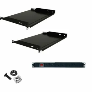 Kit 2 Charolas Para Rack Enson + Pdu De 6 Tomas + Tornillos