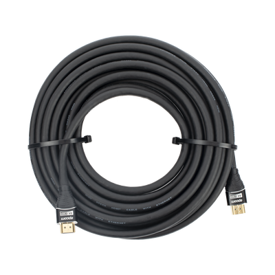 Cable HDMI de 10m | Alta Definición | Longitud | Version 2.0 | Alta velocidad 18Gbps | 4K@60Hz | Conectores Chapados en Oro | Tipo Redondo