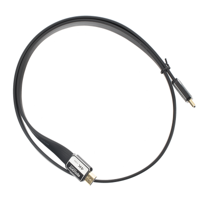 Cable HDMI de 1m | Alta Definición | Version 2.0 | Alta velocidad 18Gbps | 4K@60Hz | Conectores Chapados en Oro | Tipo Plano