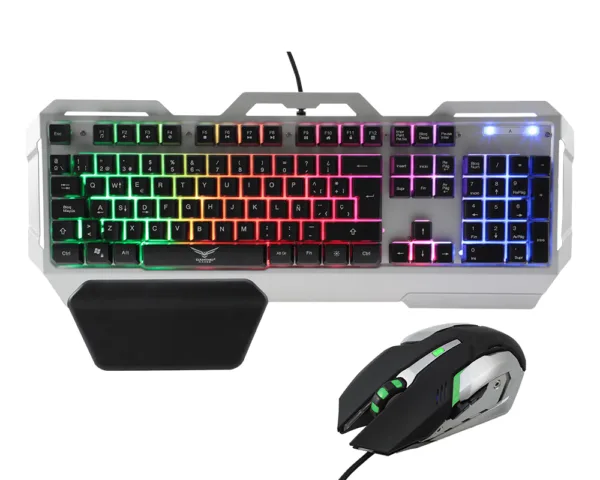 Kit de Teclado y Mouse Gaming - Kit de Teclado y Mouse Gaming Naceb Technology NA-0911 - USB, Negro