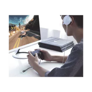 Cable Adaptador/Divisor de Audio de 3.5mm Macho a 2 Terminales de 3.5mm Hembra / 25 cm de Longitud / Cable TPE / Color Negro