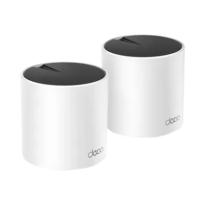 Kit 2 Routers Inalámbricos MESH Interior para Hogar / Doble Banda Wi-Fi 6 AX3000 Mbps / 3 Puerto Gigabit WAN/LAN / 2 Antenas Internas / Administración Mediante la App Deco (iOS, Android) / Protección HomeShield