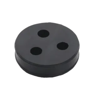 Inserto de Caucho de 4" Con Tres Orificios para Cable de 1/2 in