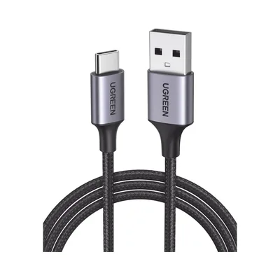 Cable USB-A a USB-C | 2 Metros | Transferencia de datos de 480 Mbps | Carga Rápida | QC 4.0/3.0/2.0 | FPC | AFC | Protección Integrada | Caja de Aluminio | Nylon Trenzado | Color Negro. - Image 2