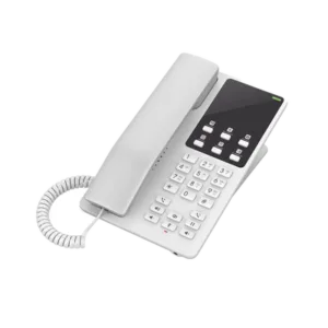 Teléfono IP Hotelero Wi-Fi, 2 líneas SIP con 2 cuentas, codec Opus, IPV4/IPV6, color blanco, con gestión en la nube GDMS