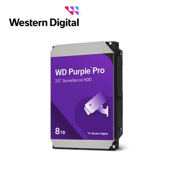 DISCO DURO DD 8TB SATA WD PURPLE PRO WD8002PURP 24/7 OPTIMIZADO PARA VIDEOVIGILANCIA SATA III 6GB/S 7200RPM CACHE 256MB COMPATIBLE CON DVR Y NVR DE CUALQUIER MARCA