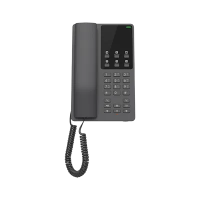 Teléfono IP Hotelero Wi-Fi, 2 líneas SIP con 2 cuentas, codec Opus, IPV4/IPV6, color negro, con gestión en la nube GDMS
