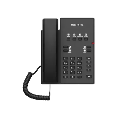 Teléfono IP para Hotelería, profesional con 8 teclas programables para servicio rápido, plantilla personalizable con PoE