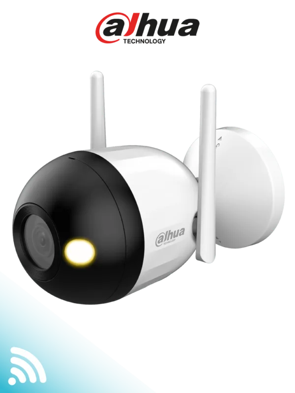 DAHUA F4CN-LED - Cámara IP Bullet Wifi de 4 Megapíxeles/ Full Color/ Microfono Integrado/ 30 Mts de Luz Visible/ Ranura para MicroSD/ IA con Detección de Humanos/ IP67/ #LoNuevo #WifiDahua #ANIVDICW