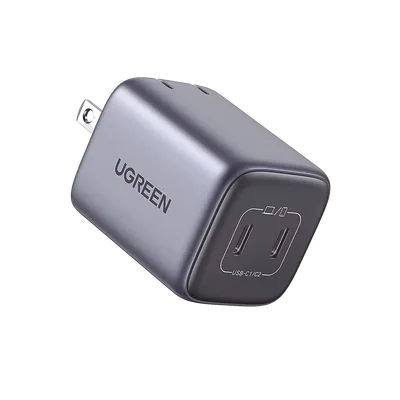 Cargador de 45W serie Nexode Mini | 2 Puertos USB-C de Carga Rápida | Tecnología GaN II | Power Delivery 3.0 | Quick Charge 4.0 | Chip Confiable y Carga Inteligente | Optimiza la Experiencia de Carga | Tecnología Thermal Guard
