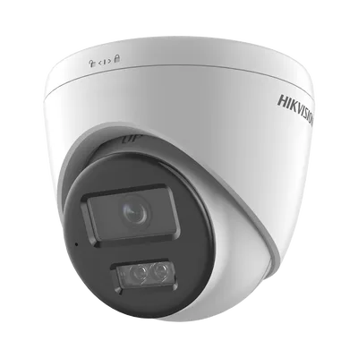 [Dual Light] Turret IP 8 Megapixel (4K) / Lente 2.8 mm / 30 mts IR + 30 mts Luz Blanca / Micrófono Integrado / ACUSENSE Lite / Exterior IP67 / H.265 / PoE / ONVIF / Micro SD