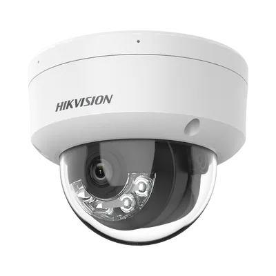 [Dual Light] Domo IP 8 Megapixel (4K) / Lente 2.8 mm / 30 mts IR + 30 mts Luz Blanca / Micrófono Integrado / Antivandálico IK08 / ACUSENSE Lite / Exterior IP67 / H.265 / PoE / ONVIF / Micro SD