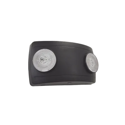 Luz de Emergencia Dual LED ultra compacta/150 lúmenes/Luz fría/Batería de Respaldo Incluida/Botón de test / Color Negro