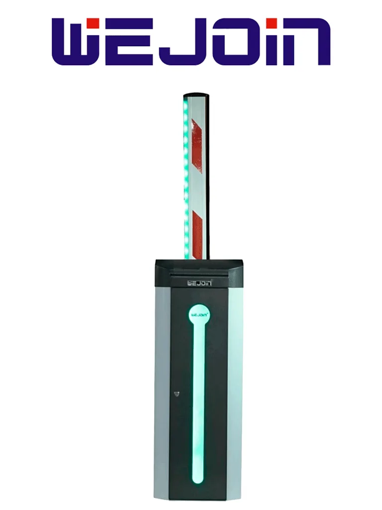 WEJOIN WJCB120VIL34LED - Barrera Vehicular Izquierda con Led / Alto flujo / Motor 24 VDC / Brazo Rectangular de 4 Metros / Velocidad 3 Segundos / Dirección Ajustable #WJdic