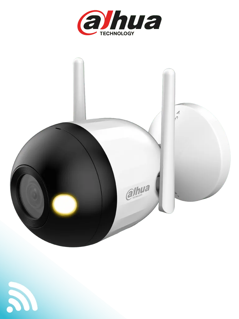 DAHUA F4CN-LED - Cámara IP Bullet Wifi de 4 Megapíxeles/ Full Color/ Microfono Integrado/ 30 Mts de Luz Visible/ Ranura para MicroSD/ IA con Detección de Humanos/ IP67/ #LoNuevo #WifiDahua #ANIVDICW